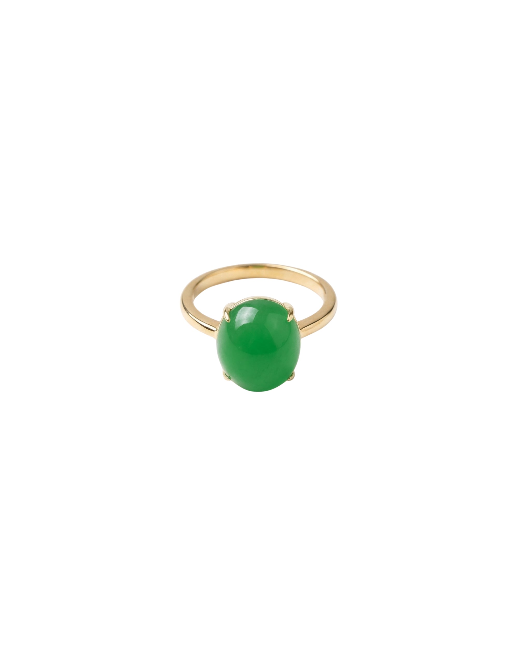 seree - Dew — Green Jade Stone Ring