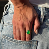 Dew — Green Jade Stone Ring