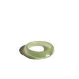 seree - Dia — Structured Green Jade Ring