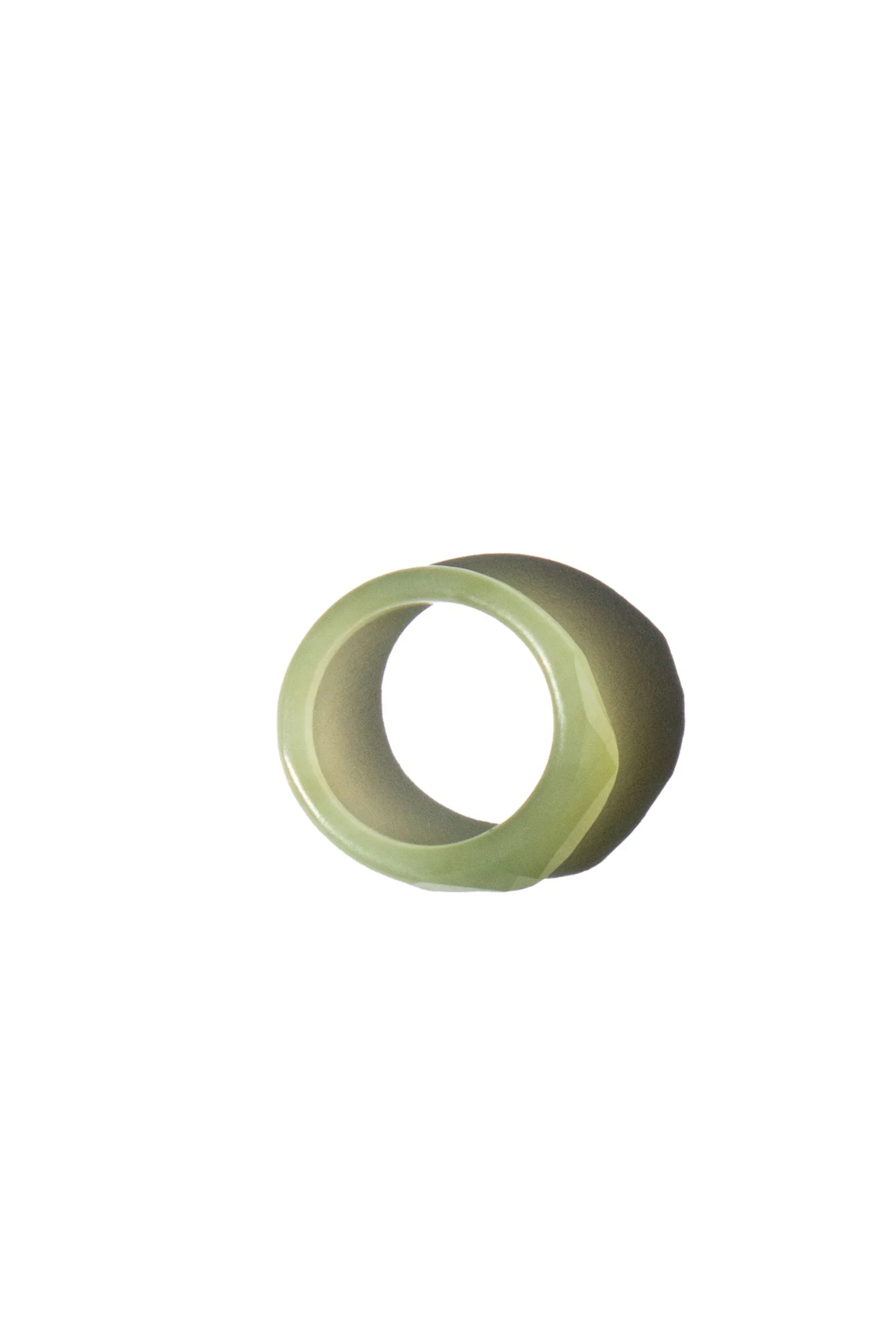 seree - Dia — Structured Green Jade Ring
