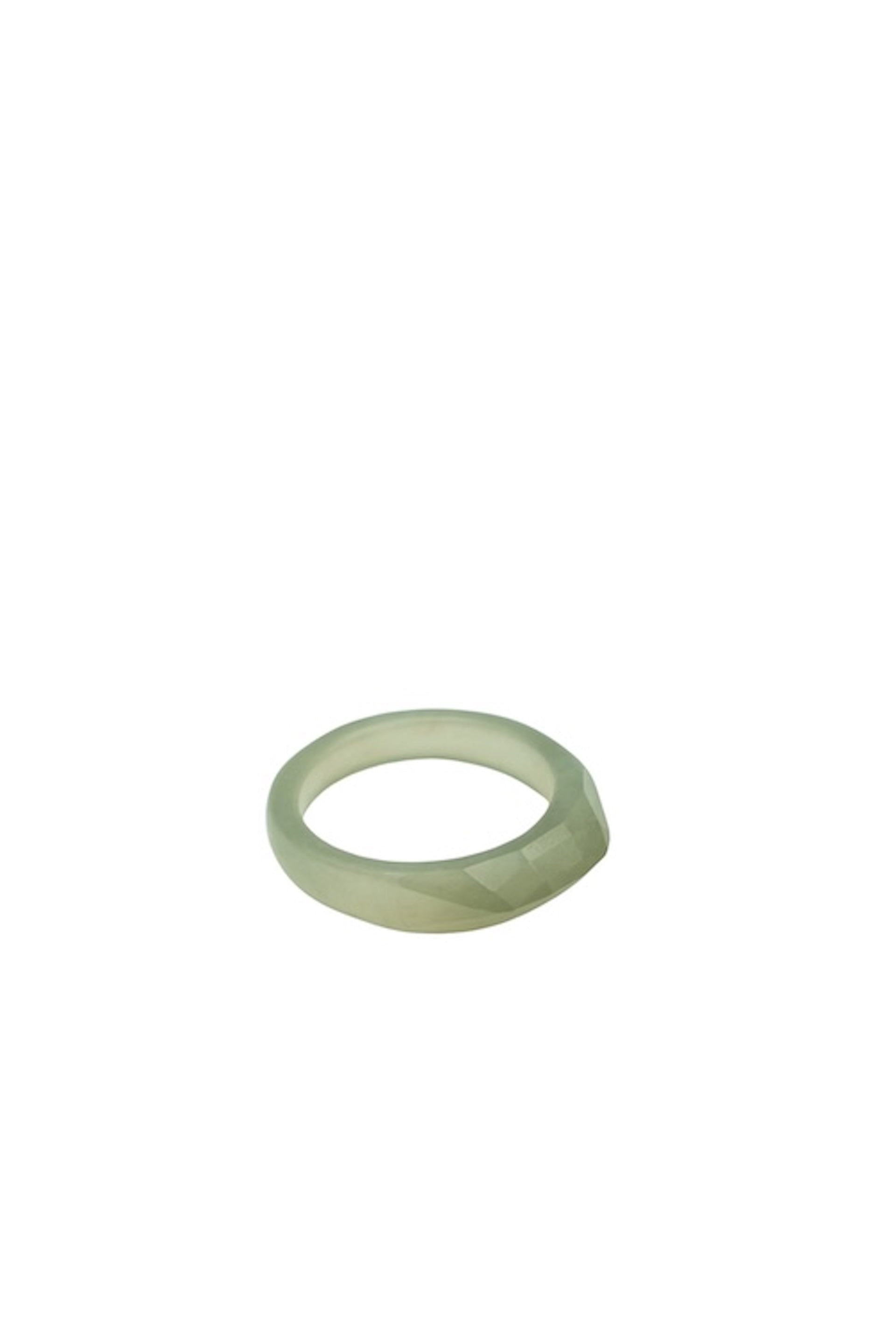 seree - Dia — Structured Green Jade Ring