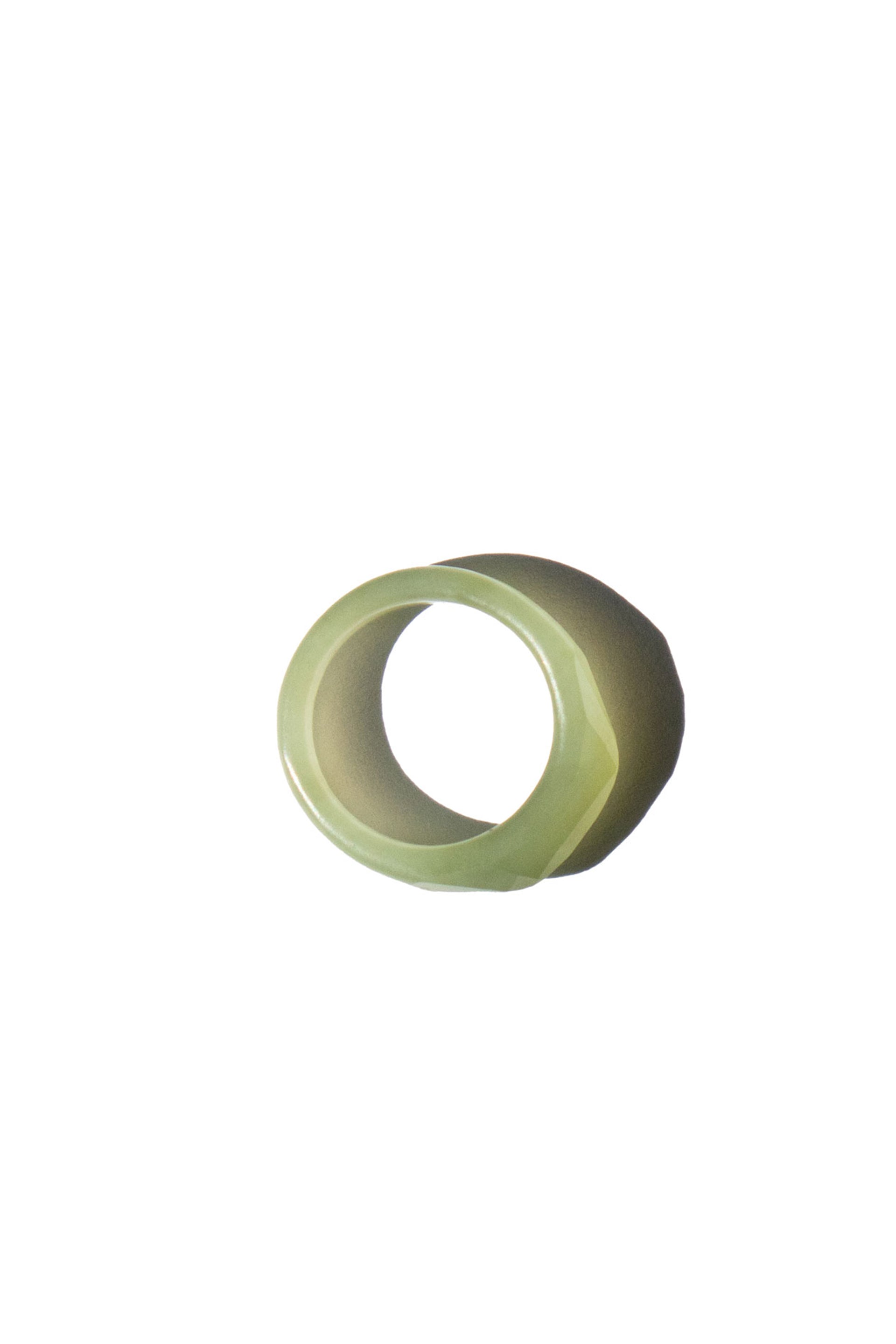 seree - Dia — Structured Green Jade Ring