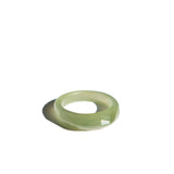 seree - Dia — Structured Green Jade Ring