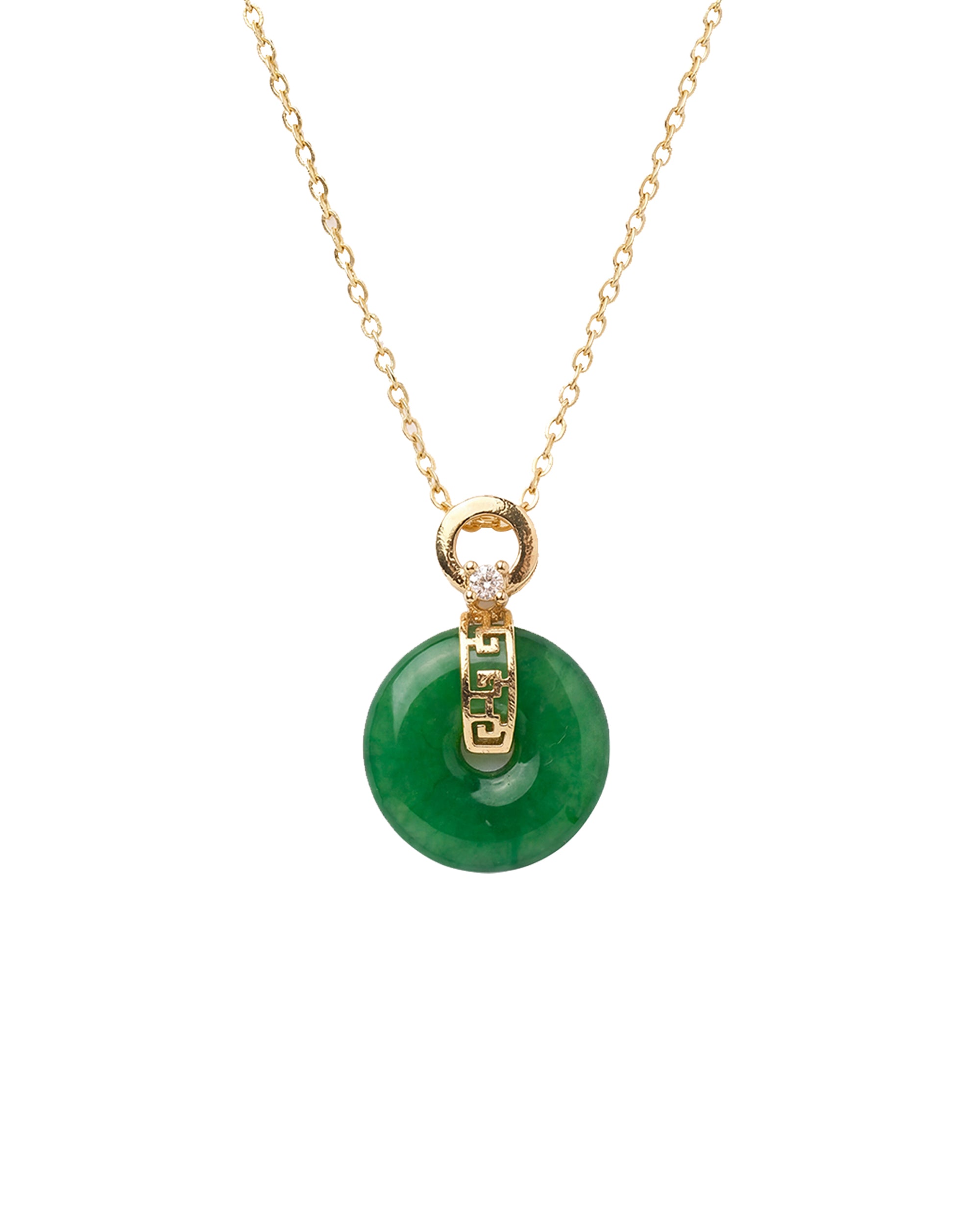 seree - Donut — Green Jade Pendant Necklace