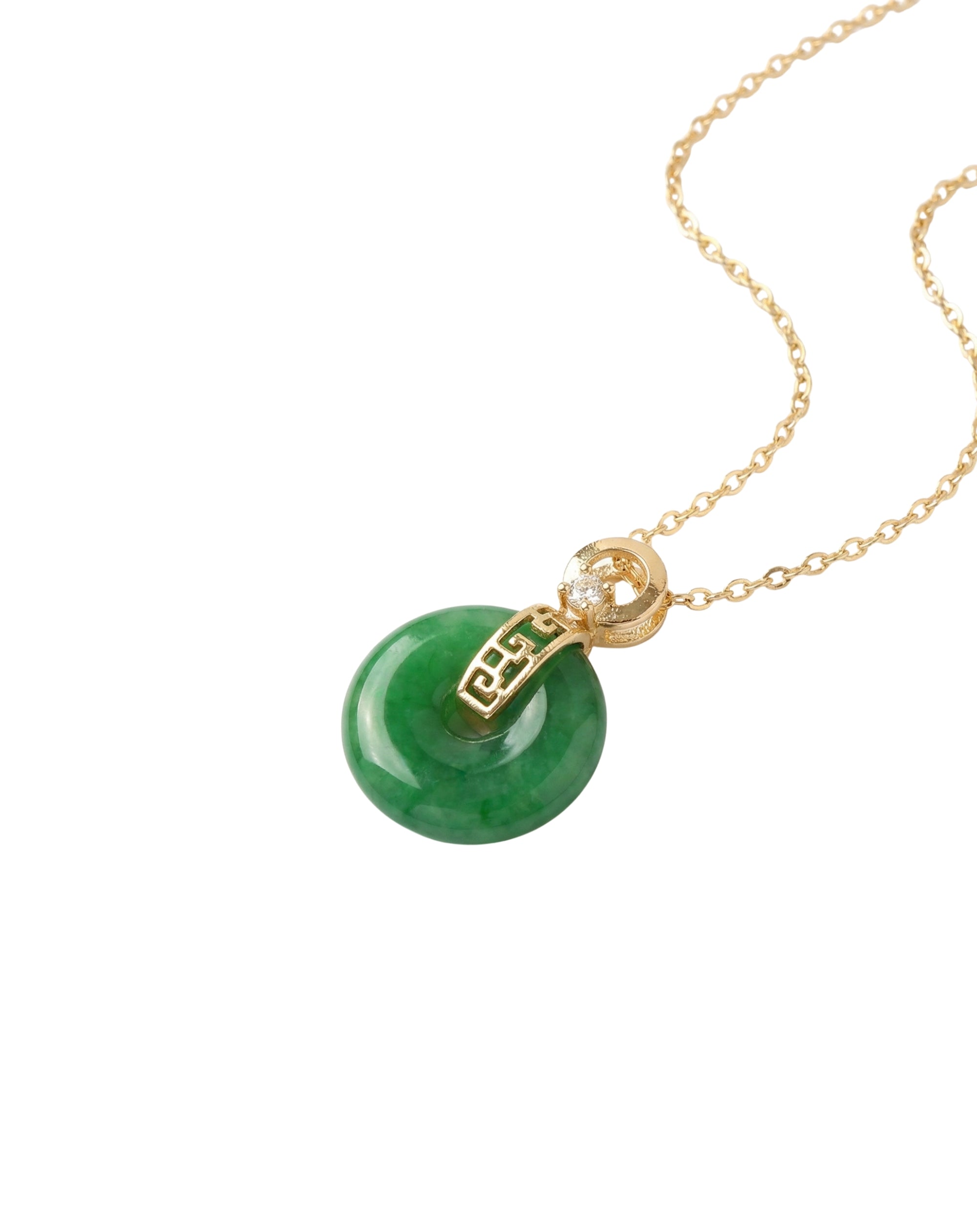 seree - Donut — Green Jade Pendant Necklace