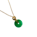 Donut — Green Jade Pendant Necklace