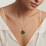 Donut — Green Jade Pendant Necklace