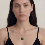 Donut — Green Jade Pendant Necklace