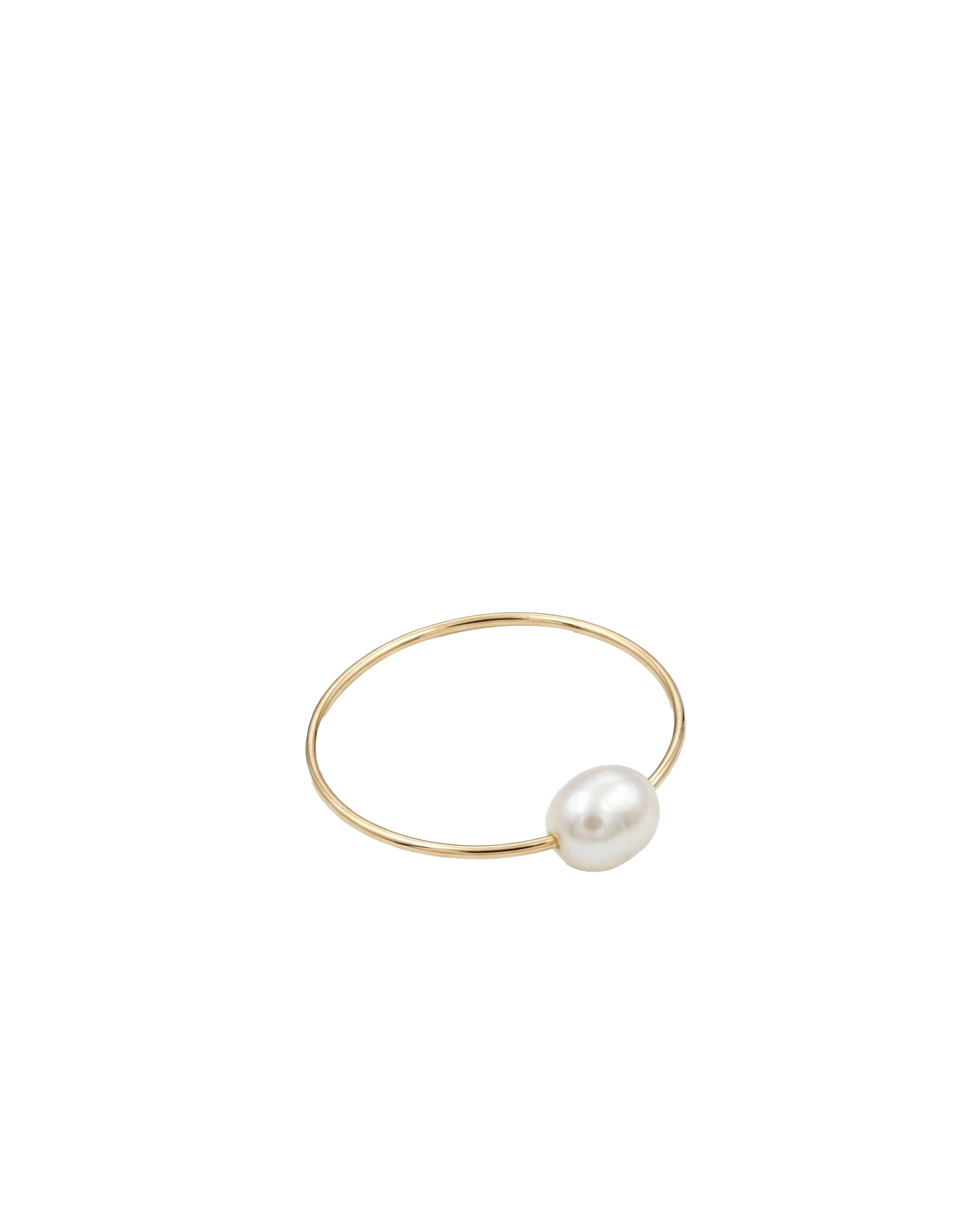 seree - Eden — Freshwater Pearl Skinny Gold Ring