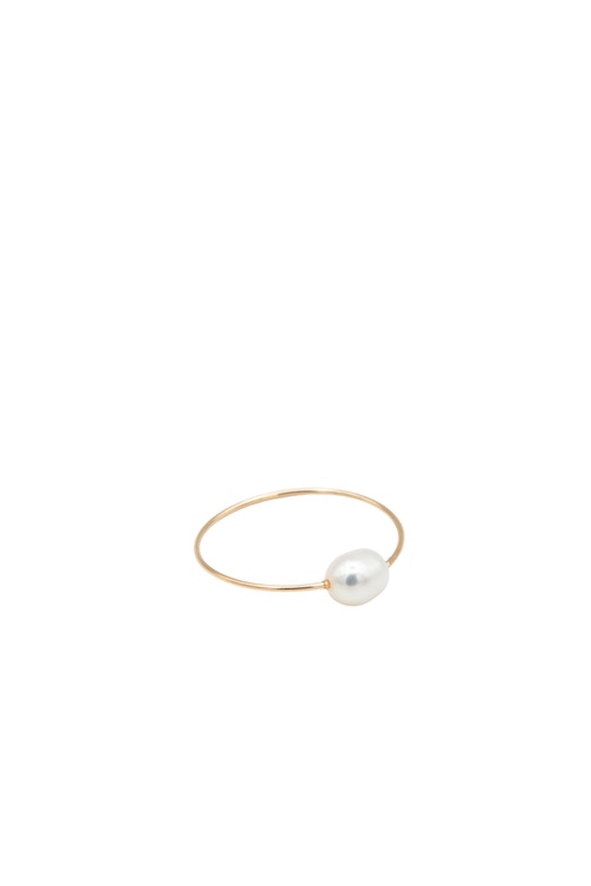 seree - Eden — Freshwater Pearl Skinny Gold Ring