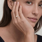 seree - Eden — Freshwater Pearl Skinny Gold Ring