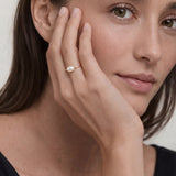seree - Eden — Freshwater Pearl Skinny Gold Ring