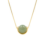 seree - Equinox — Green Bead Jade Necklace