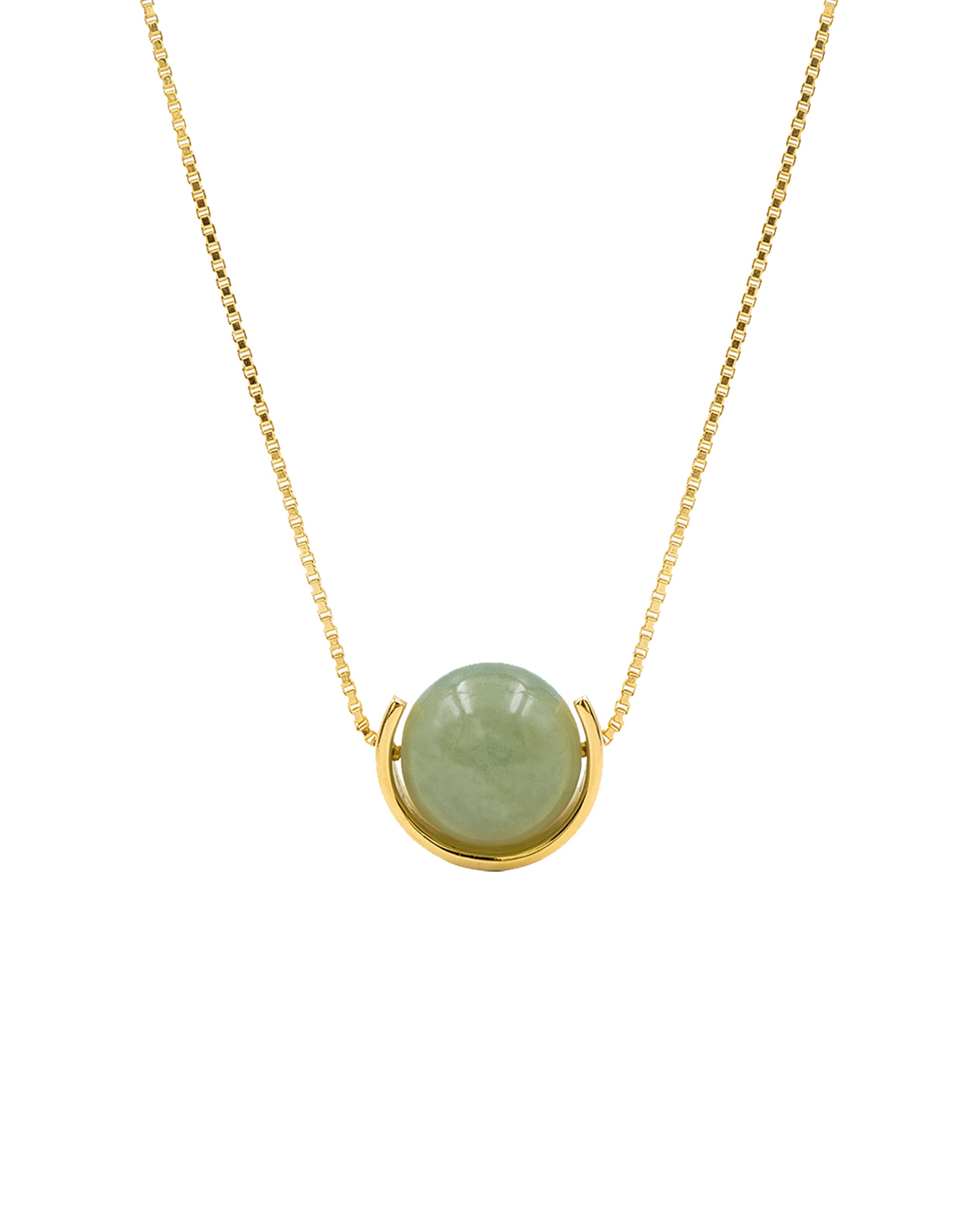 seree - Equinox — Green Bead Jade Necklace
