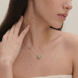 seree - Equinox — Green Bead Jade Necklace