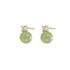 seree - Esther — Green Jade and Zircon Stud Earrings
