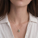 Esther — Green Jade and Zircon Necklace