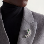 Feather — Jade Brooch