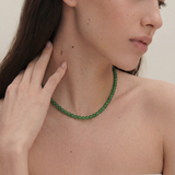 seree - Forest — Green Chalcedony Beaded Necklace