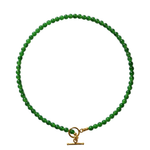seree - Forest — Green Chalcedony Beaded Necklace