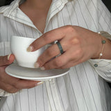 seree - Gale — Cyan Square Jade Ring