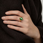 seree green cats eye cabochon ring 2