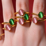 seree green cats eye cabochon ring 3