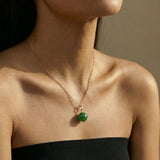 Greene — Green Jade Pendant Necklace