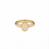Halo — White Chalcedony Cabochon Ring