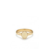 Halo — White Chalcedony Cabochon Ring