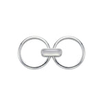 seree - Infinity — Duo Bar Ring in White Hanbai Jade