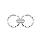 seree - Infinity — Duo Bar Ring in White Hanbai Jade