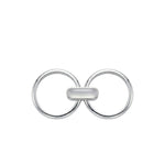 seree Bridge — Duo Bar Ring in White Hanbai Jade