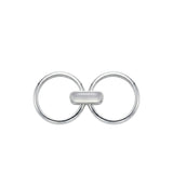 seree Bridge — Duo Bar Ring in White Hanbai Jade