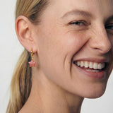 seree - Harvest — Jade Stone Charm Earrings in Star-Pink