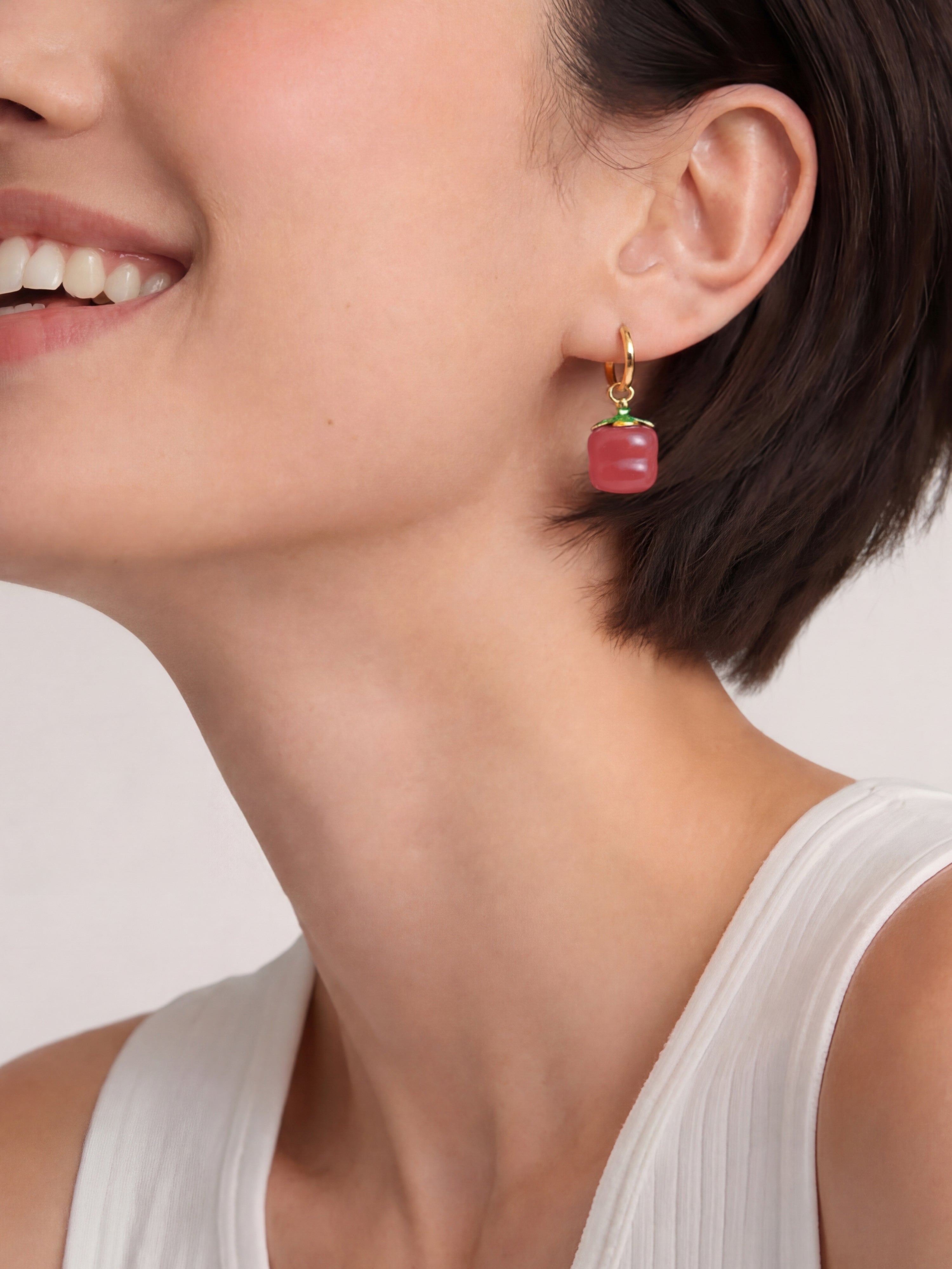 seree - Harvest — Jade Stone Charm Earrings