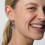 seree - Harvest — Jade Stone Charm Earrings in Grape