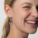 seree - Harvest — Jade Stone Charm Earrings in Grape