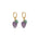 seree - Harvest — Jade Stone Charm Earrings in Grape