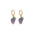 seree - Harvest — Jade Stone Charm Earrings in Grape