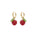 seree - Harvest — Jade Stone Charm Earrings in Raspberry