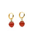 Harvest — Jade Stone Charm Earrings in Strawberry