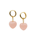 seree - Heart — Jade Stone Charm Earrings