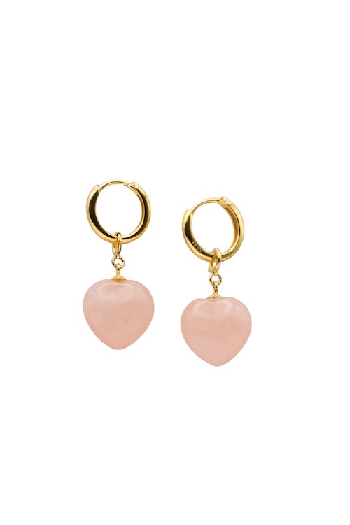 seree - Heart — Jade Stone Charm Earrings