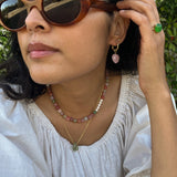 seree - Heart — Jade Stone Charm Earrings