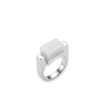 seree Year of the Horse — Hanbai White Jade Stone Saddle Ring