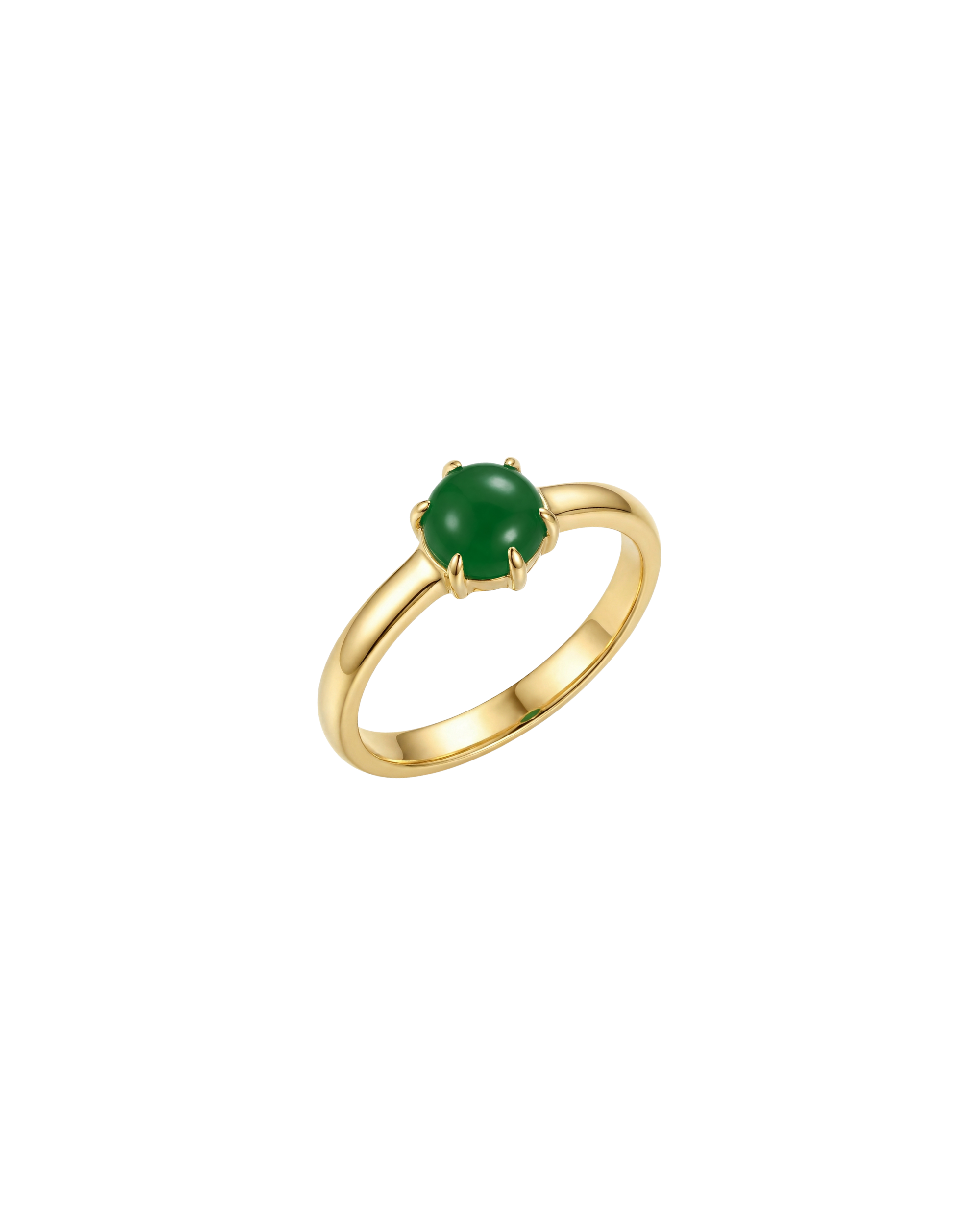 Inez — Green Jade Gold Ring