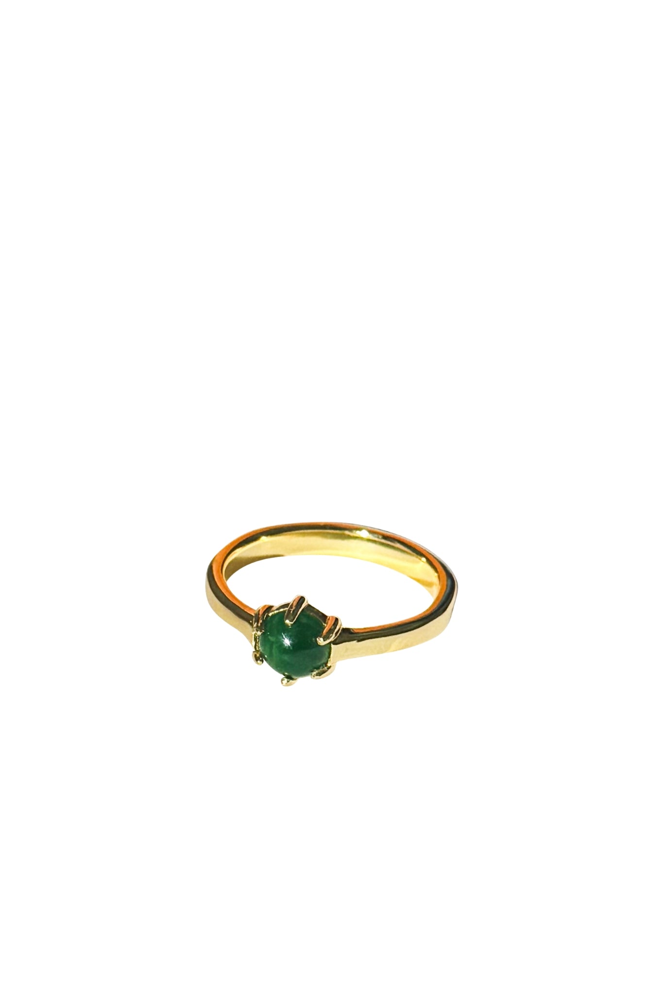 Inez — Green Jade Gold Ring