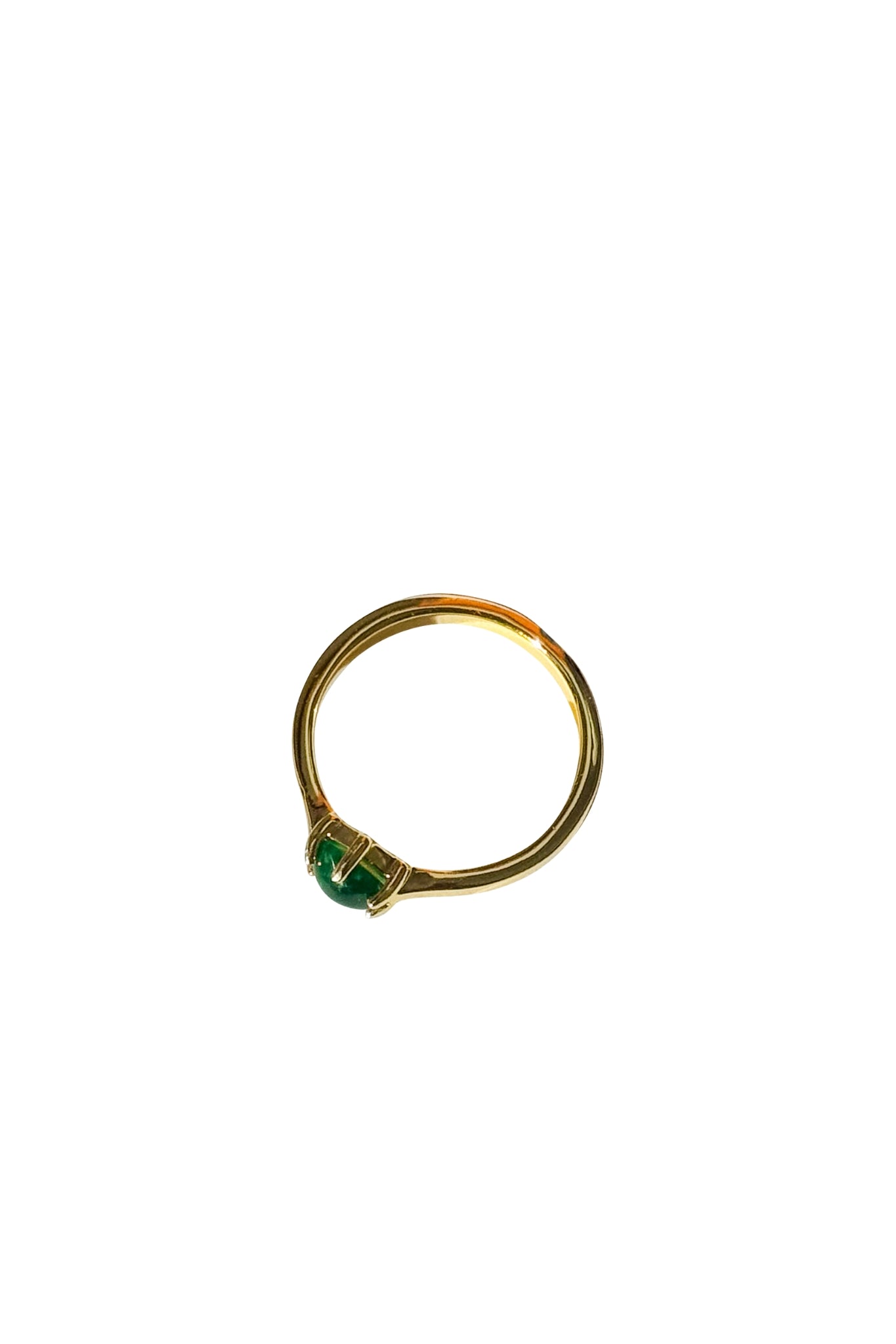 Inez — Green Jade Gold Ring