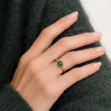 Inez — Green Jade Gold Ring